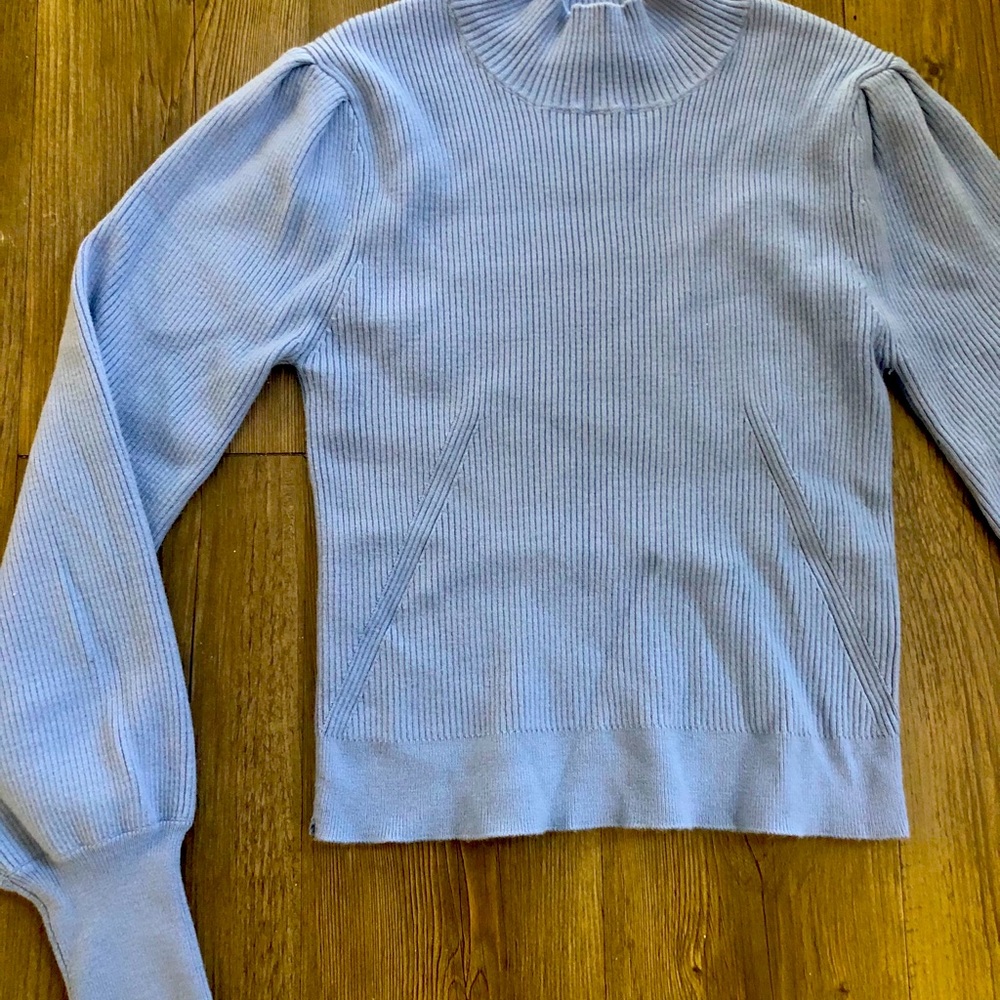 Balloon Sleeve Cropped Sweater